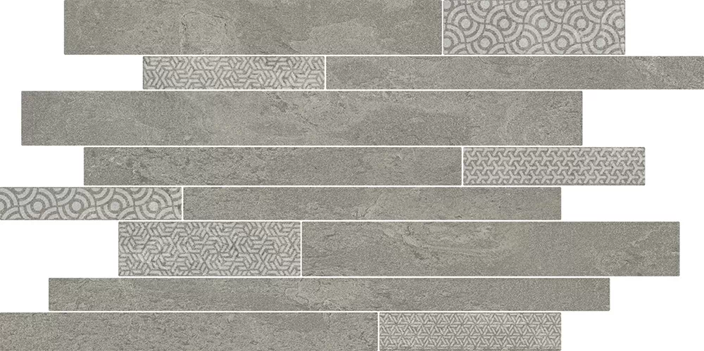 Керамогранит SBM010/SG458420 Ламелла серый мозаичный 50,2x25x8,5
