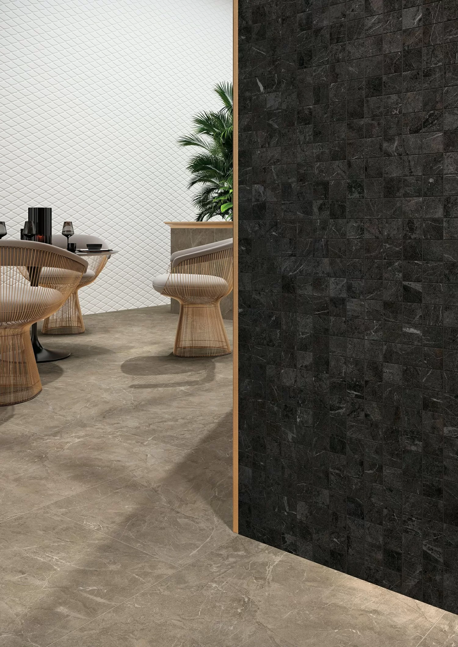 Керамогранит 610130004632 Volcano Bianco Battiscopa/Волкано Бьянко Плинтус 7.2X60