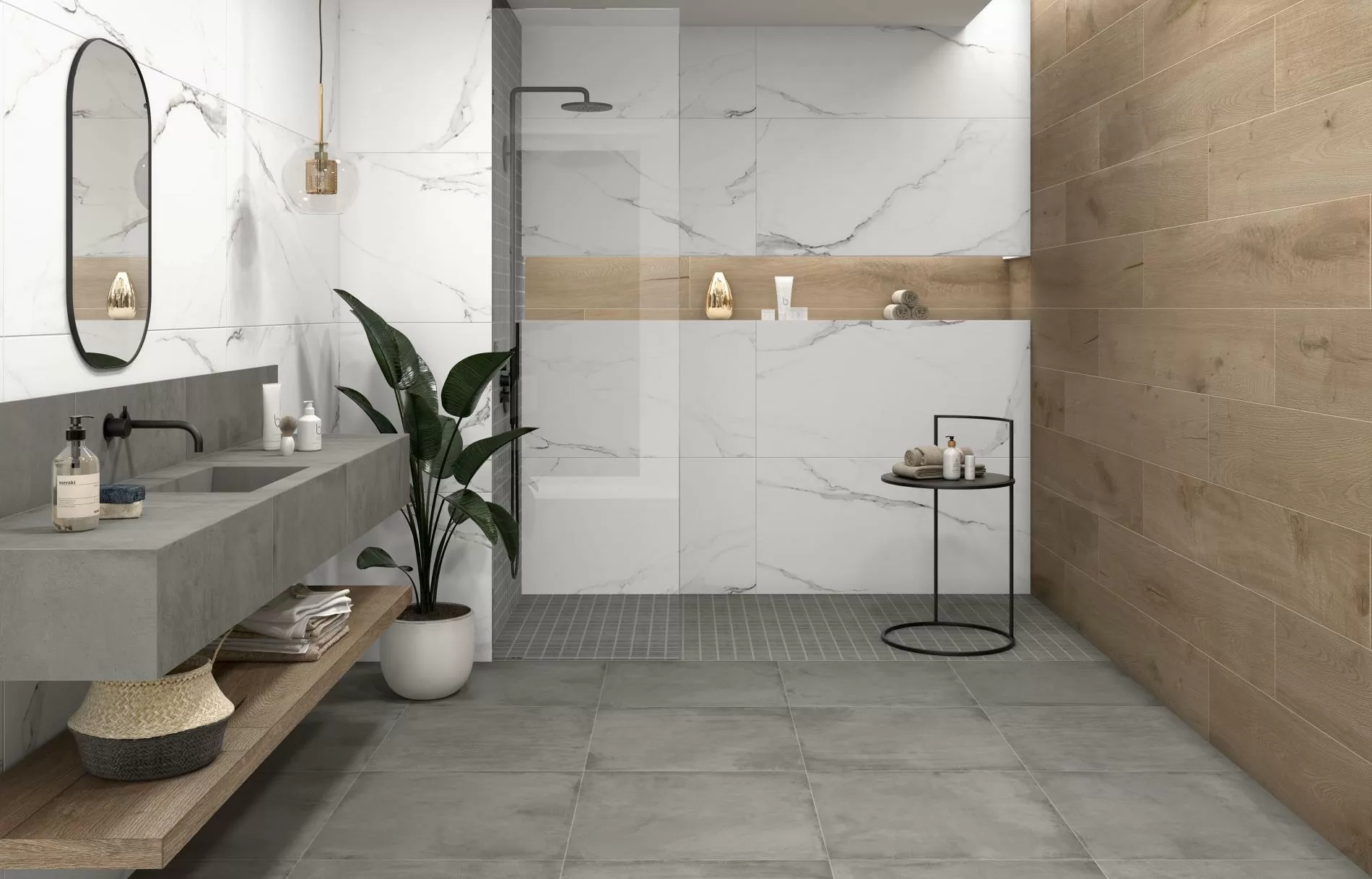 Керамогранит Es.Oldmanor Dark Matt Rect. 90x90