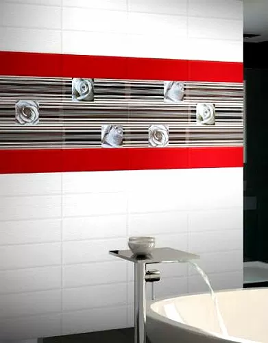 Плитка DECOR RED LINES 15X45