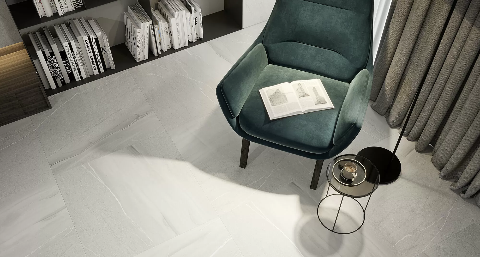 Керамогранит O-LAS-GGM091 Lake Stone лаппатированный серый 79.8x79.8