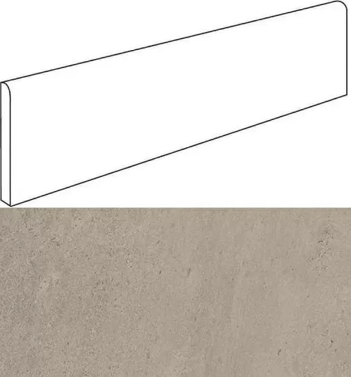 Керамогранит 610130002164 Wise Silver Grey Battiscopa 7.2x60