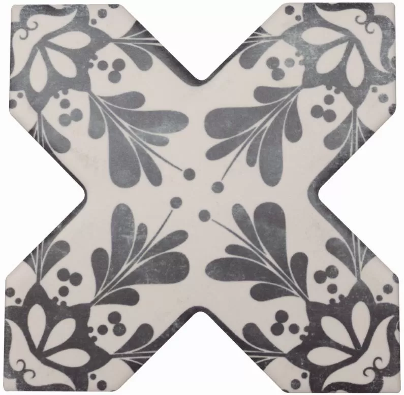 Керамогранит Becolors Cross Dec. Stencil Navy 13.25х13.25
