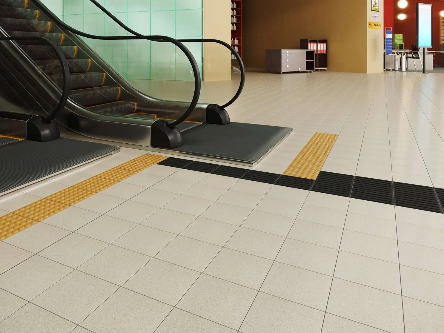 Керамогранит ANL110 Avenue Lines Black линии чёрный Тактильный рект. 30x30x15