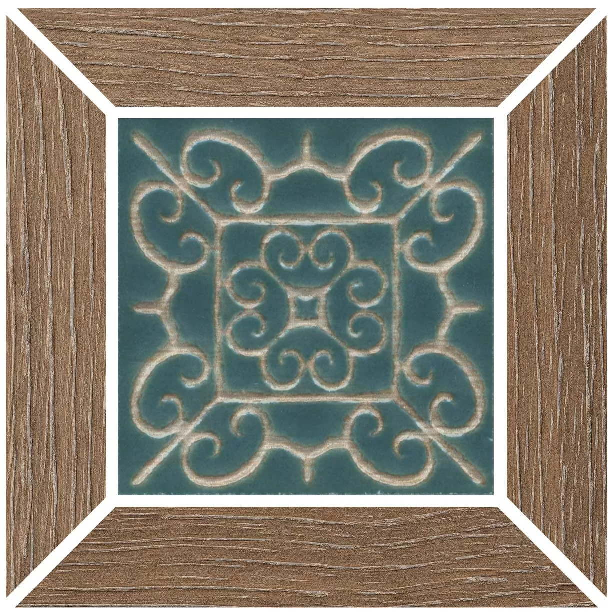 Керамогранит ID157 Вставка Тровазо наборный карамельный матовый 13x13x0,9