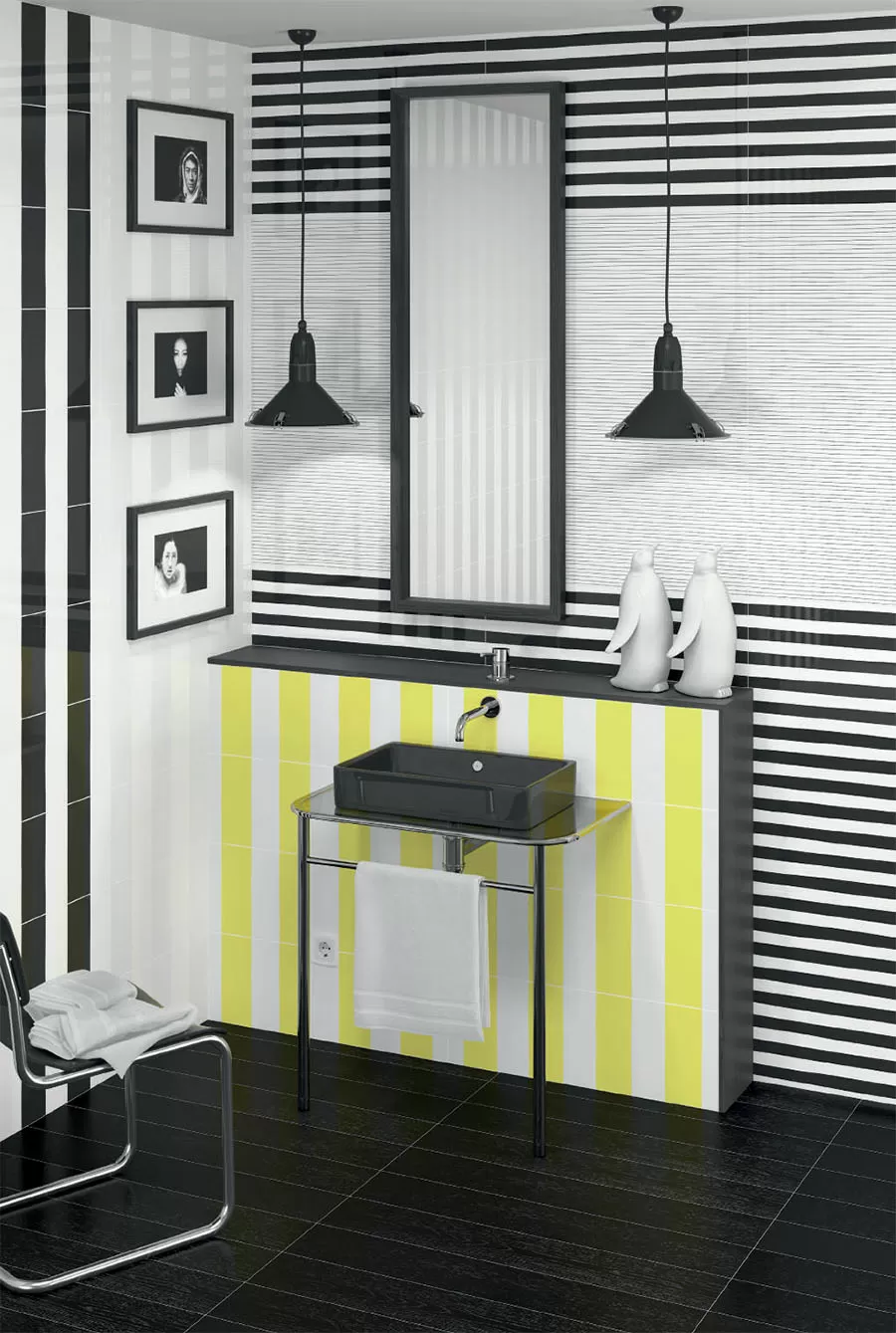 Плитка Karo Black 25x75