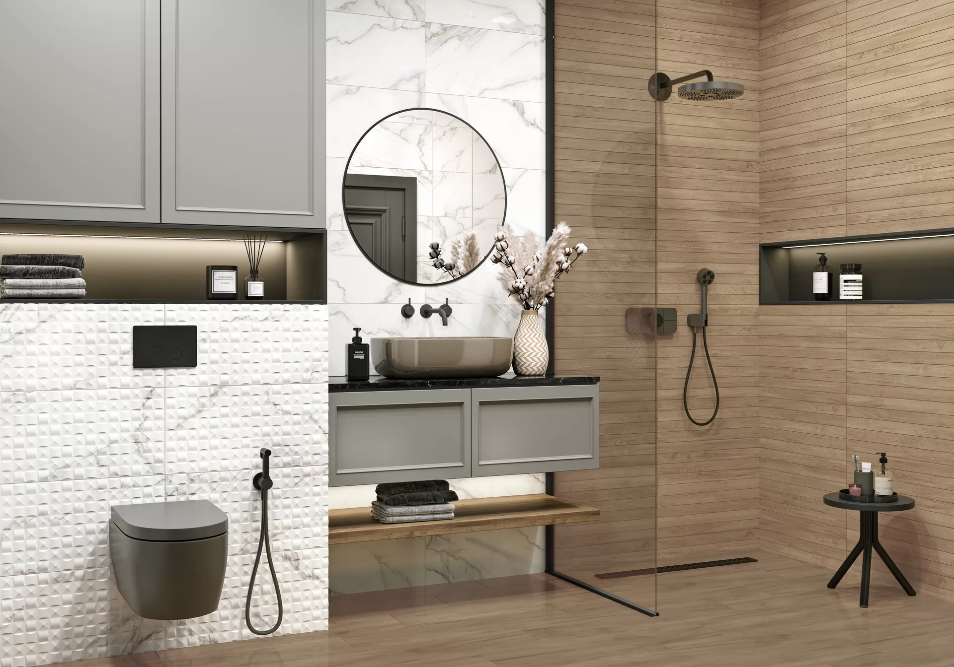 Плитка BW0TNR99 Tenor Black Бордюр 13x600x8