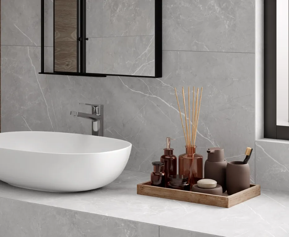 Керамогранит LP6012G0061R Lune Grigio серый матовый карвинг 59,5х119,1