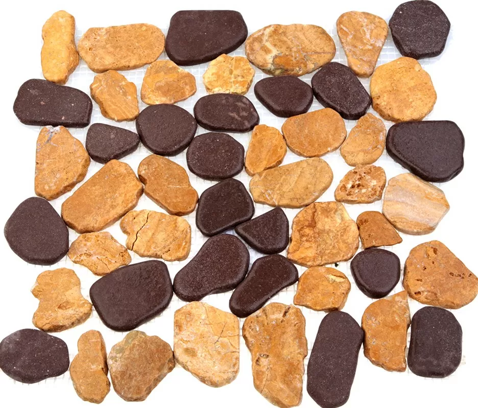 Мозаика 052365 MS9001 BC MIX Мрамор красно-песочный круглый 32x32