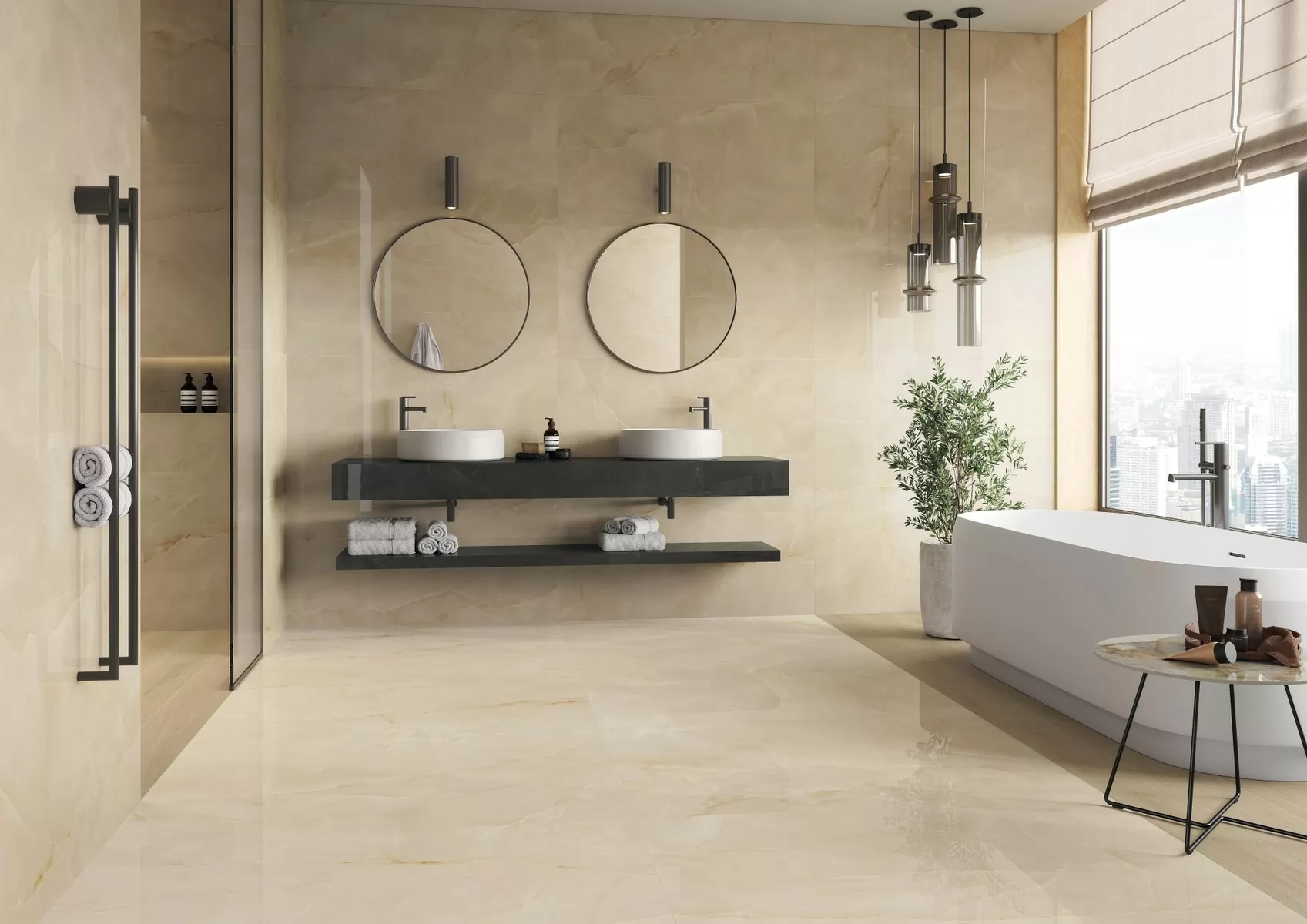 Керамогранит AJAM Marvel Onyx Quartz Lapp. 6mm 120x278