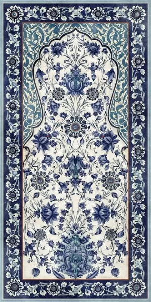 Керамогранит VT/A22/SG5918R Орнамент синий обрезной 119.5x238.5