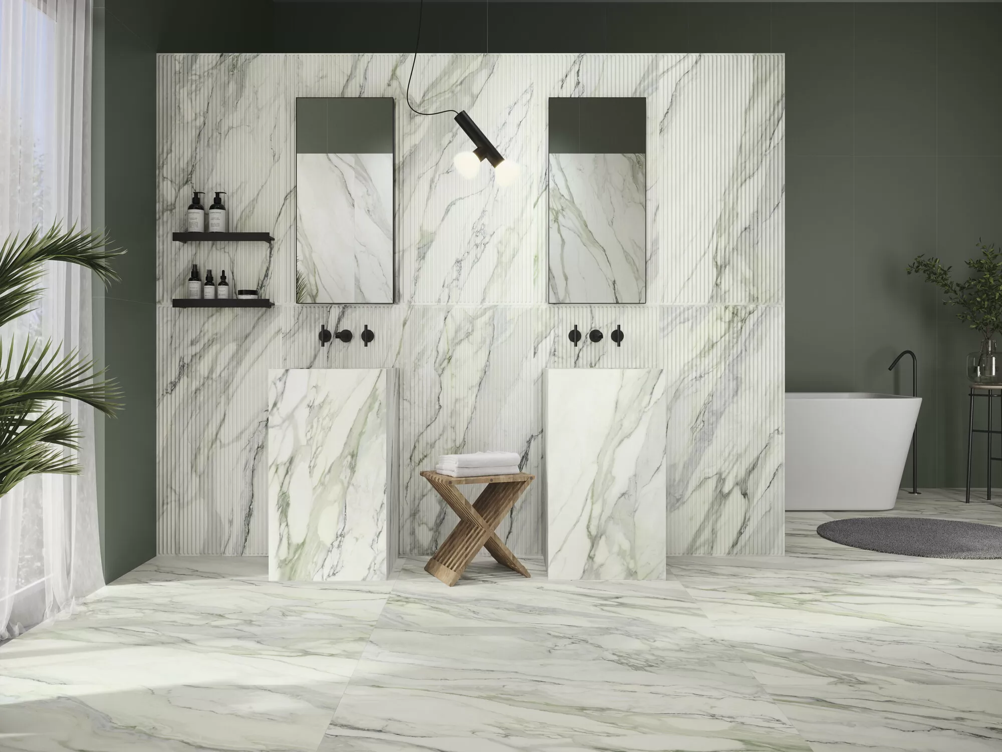 Керамогранит A041145 Arabescato Clover Green Matt Rect 60x120