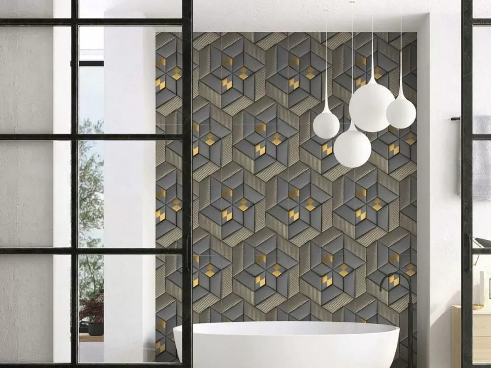 Керамогранит Deco Couture Black&White 3 49.1x98.2