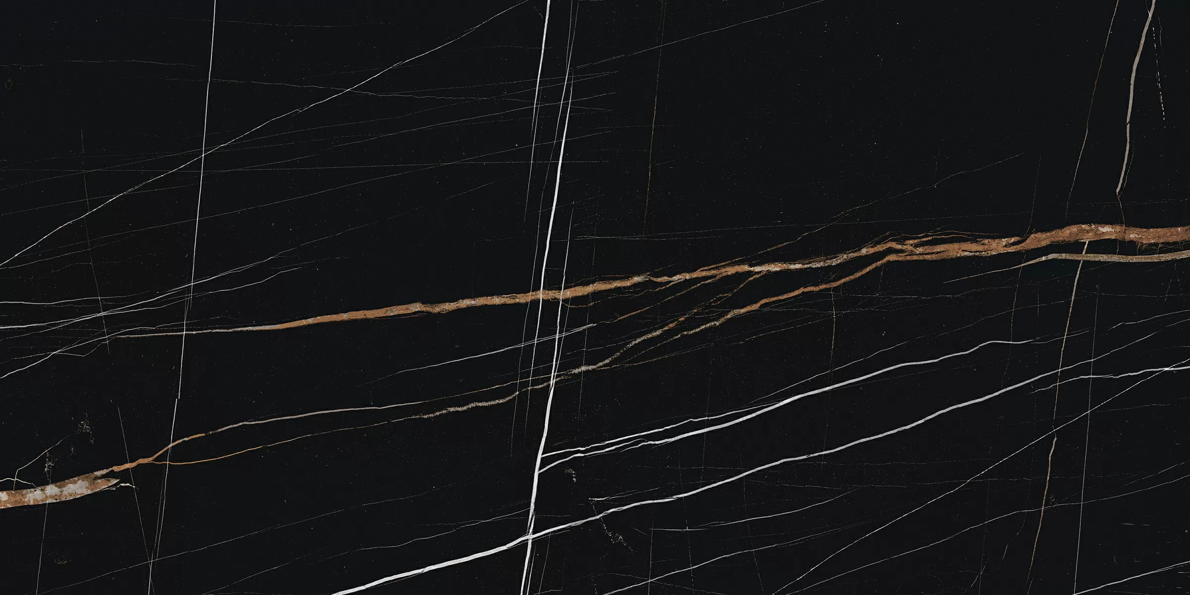 Керамогранит K-1004/MR Marble Trend Nero Dorato 600x1200x10