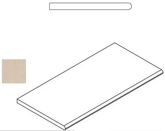 Керамогранит 620090000399 Magnesio Bordo Round 30x60