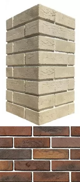 Искусственный камень 364-75 Терамо брик Design II угол 10x22,5x6,5