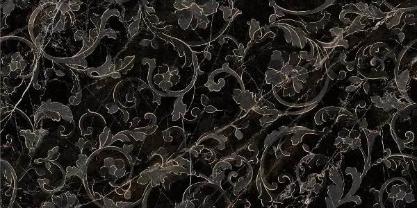 Керамогранит 262552 FLOREALE NERO AMASANTA 39x78