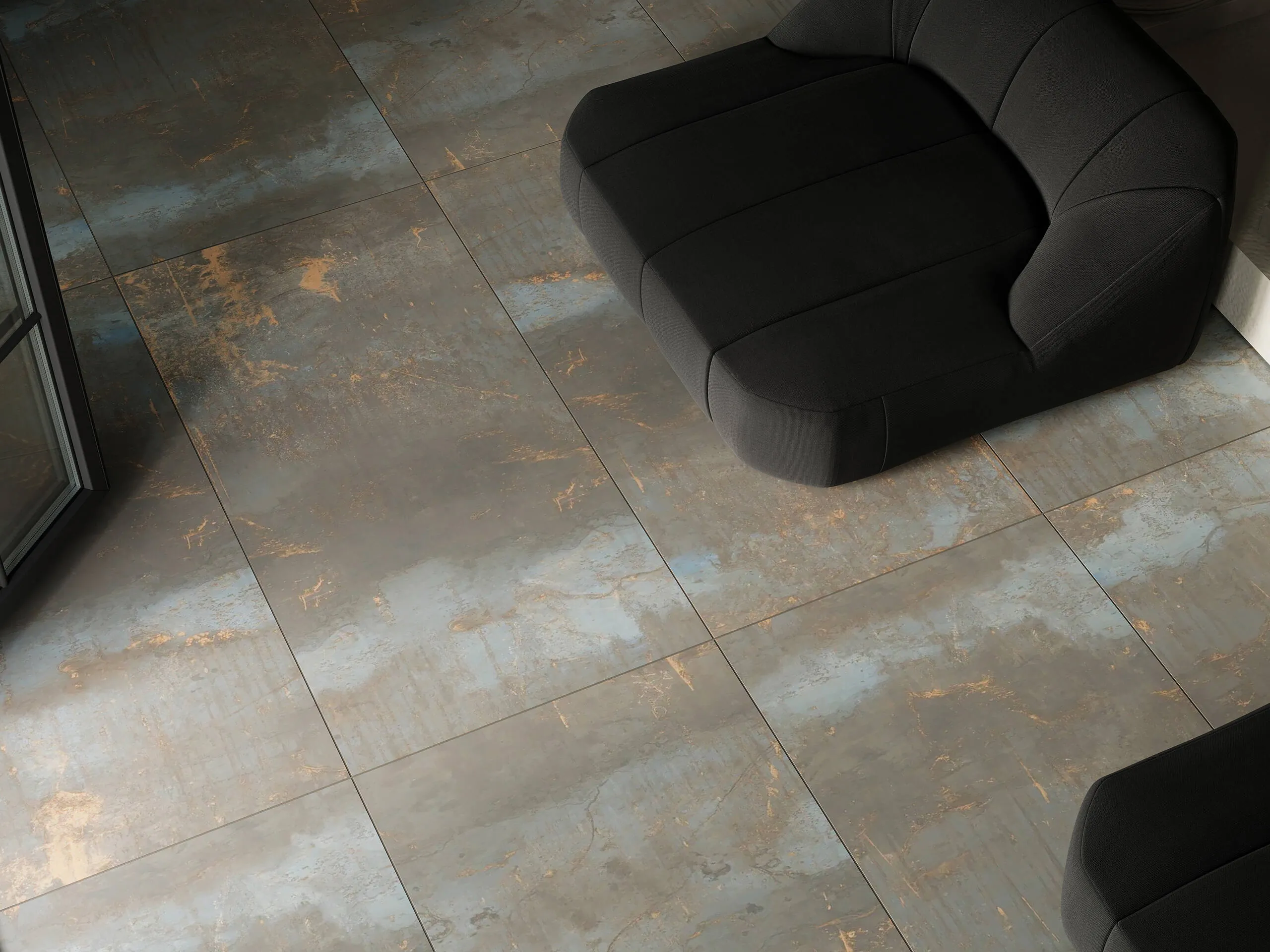 Керамогранит TP02 Patina Black Неполированный Рект. 80x160x11