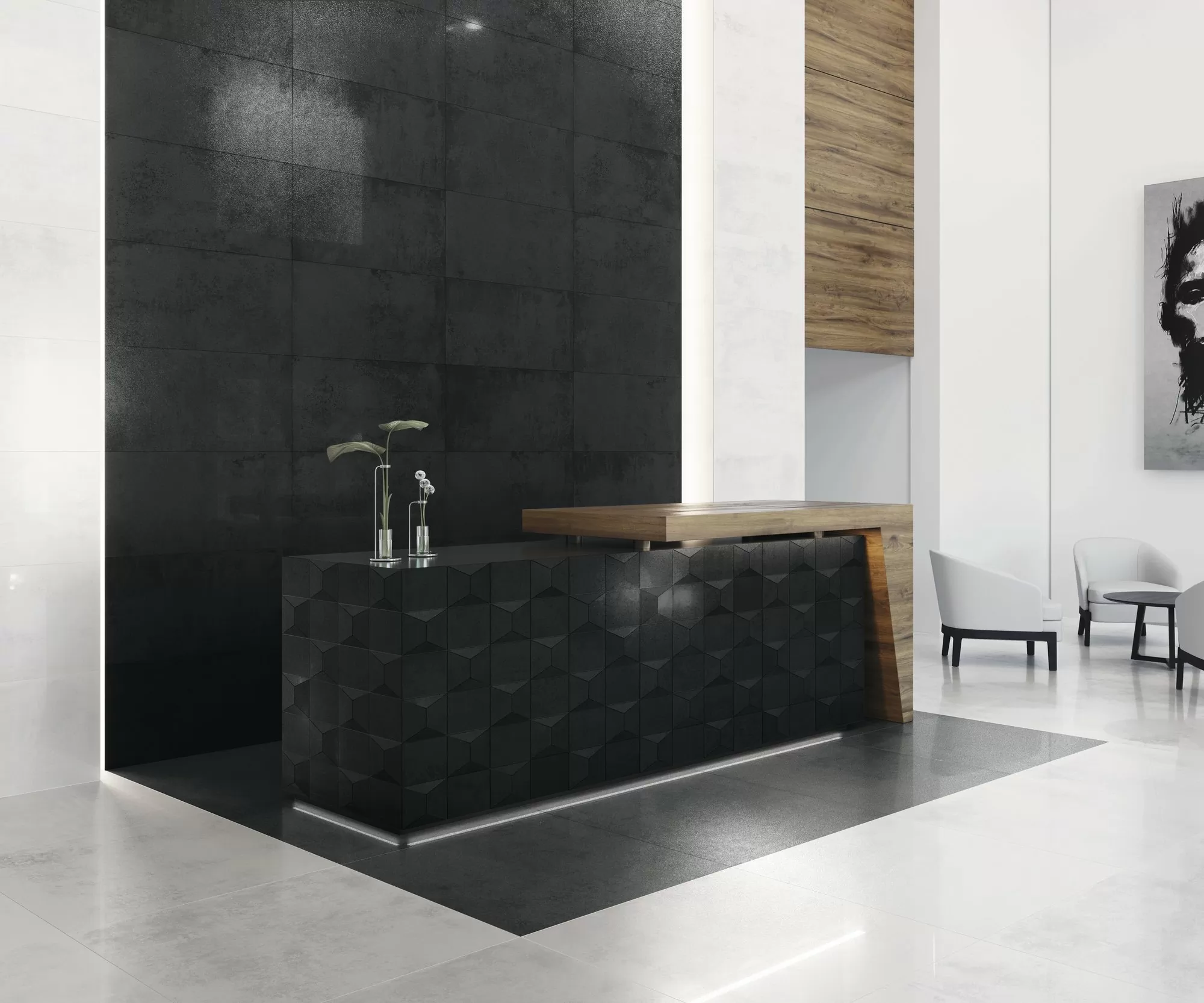 Керамогранит 60CJ03 STARDUST BLACK LAP 60x60