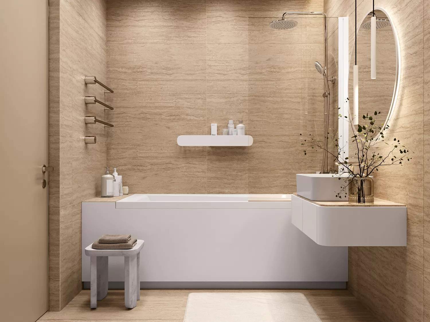 Керамогранит 17695 Pacific бежевый ректификат 44.8х89.8