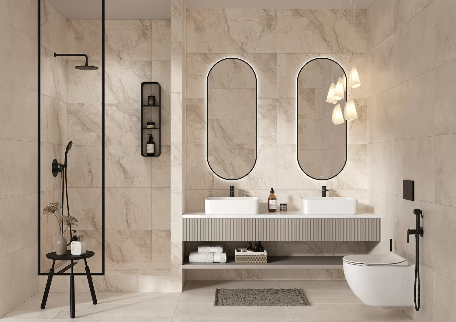 Керамогранит 17777 Ultra серый ректификат 44.8х89.8