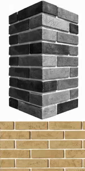 Искусственный камень 352-15 Терамо брик угол 9x20,5x5.5