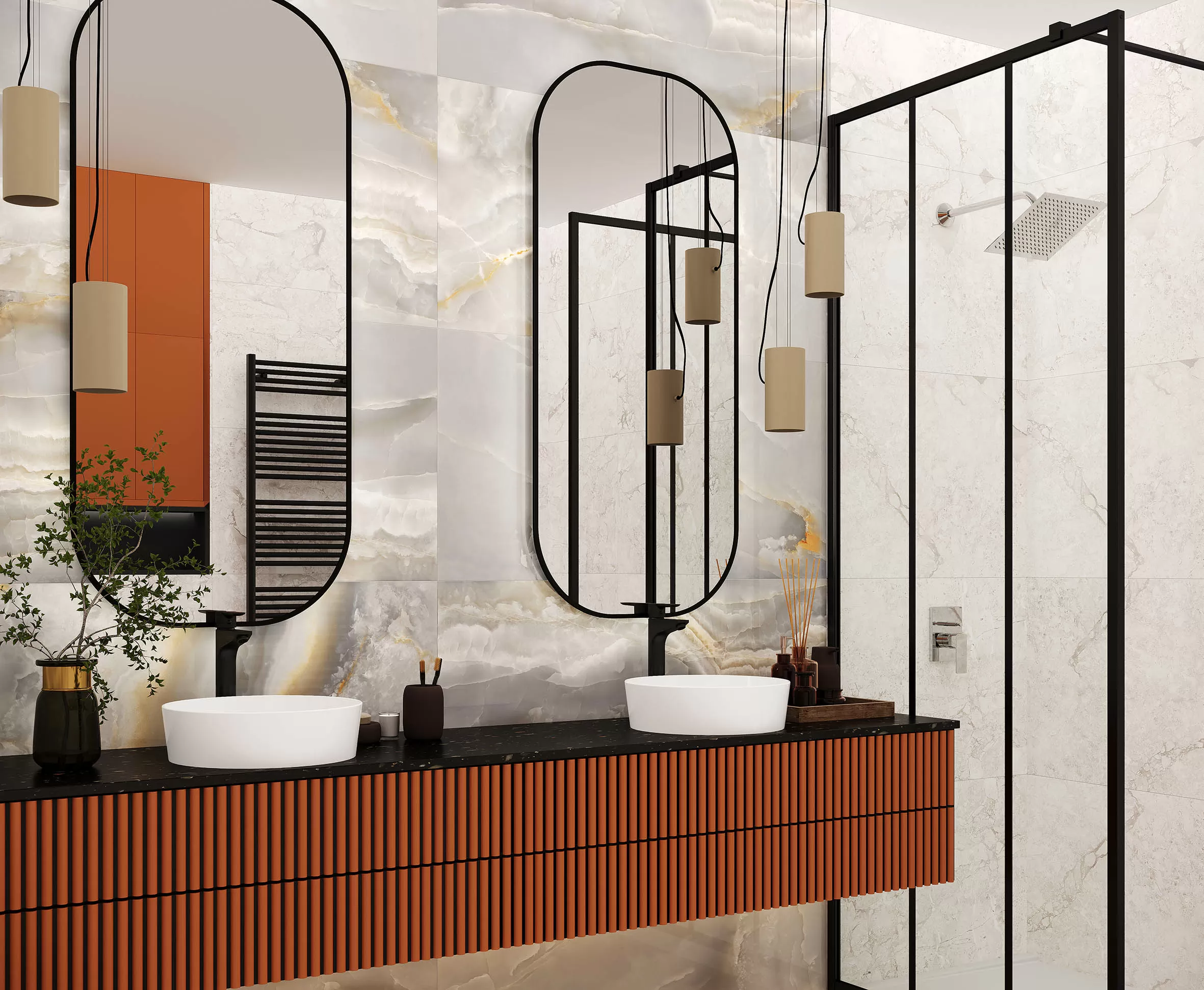 Керамогранит Onyx Azul серый Полированный 60x120