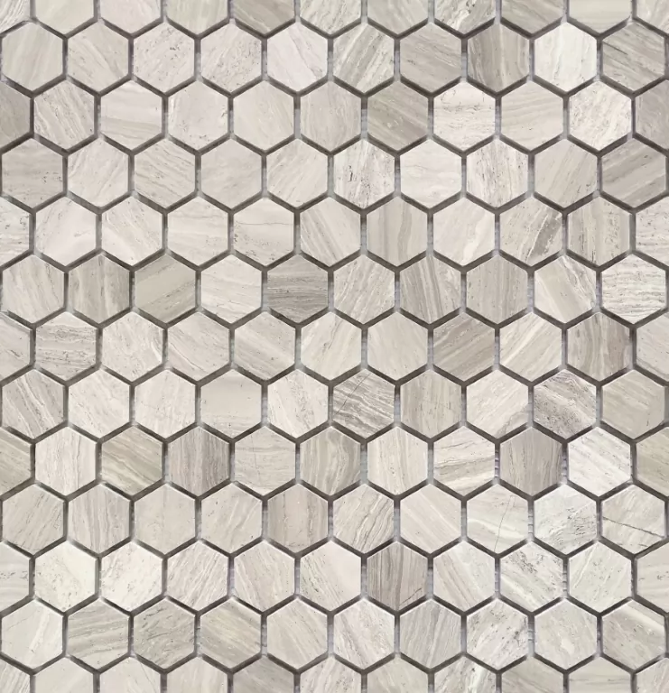 Мозаика Travertino silver MAT hex 18x30x6 285x305x6