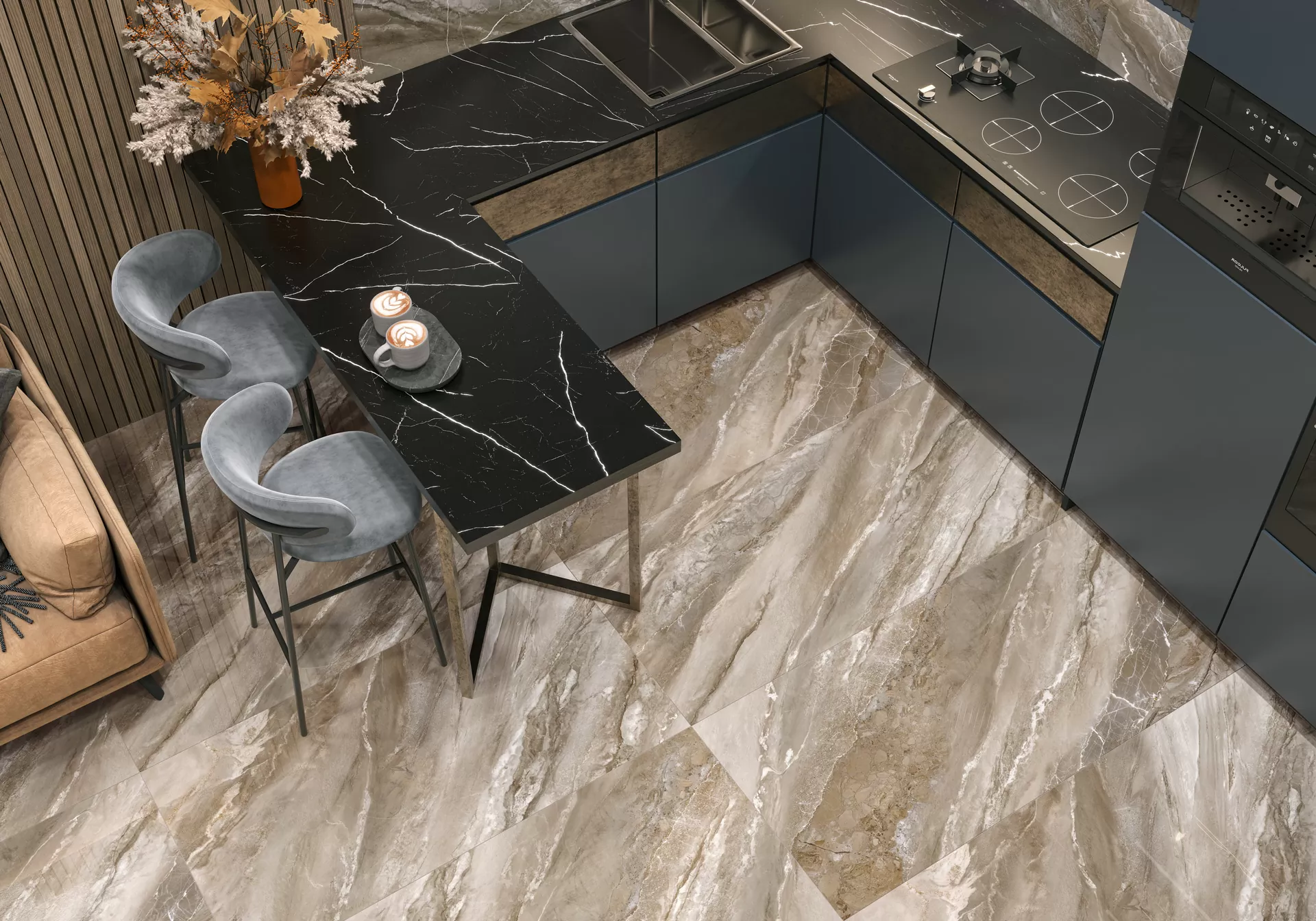Керамогранит 60120EVO05P Evo Marmo Gris полированный 600x1200x7