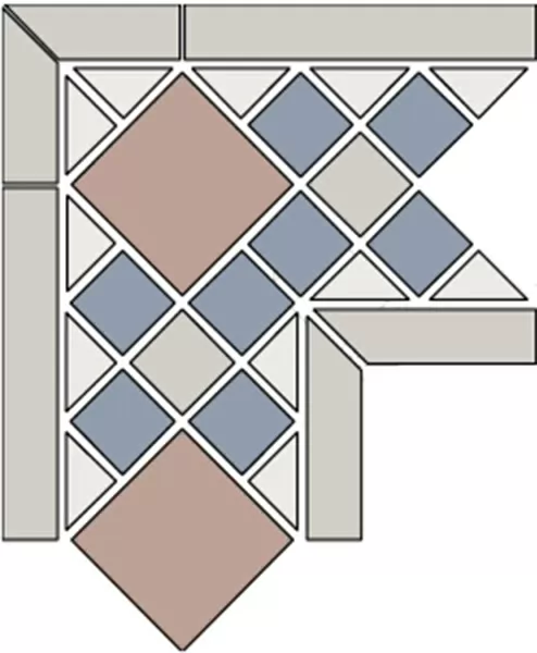 Керамогранит Угол Лия (01/02/08/05) 20.9х20.9х14.1