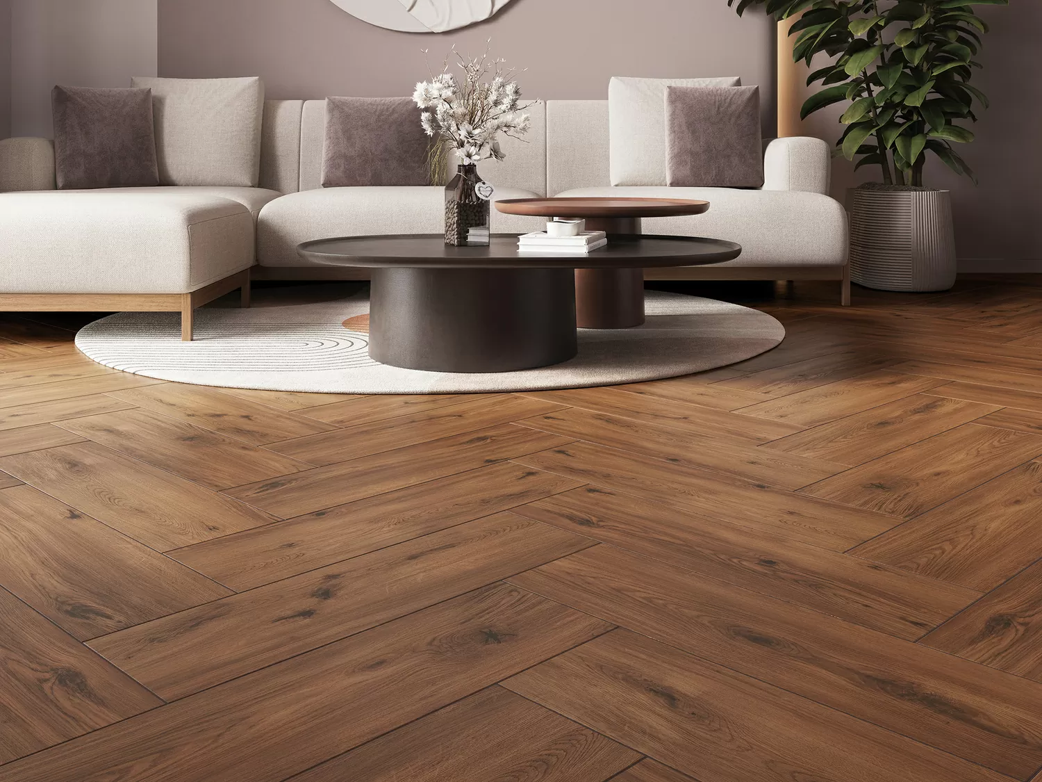 Керамогранит A17487 Oakwood Тёмно-коричневый 18.5x59.8