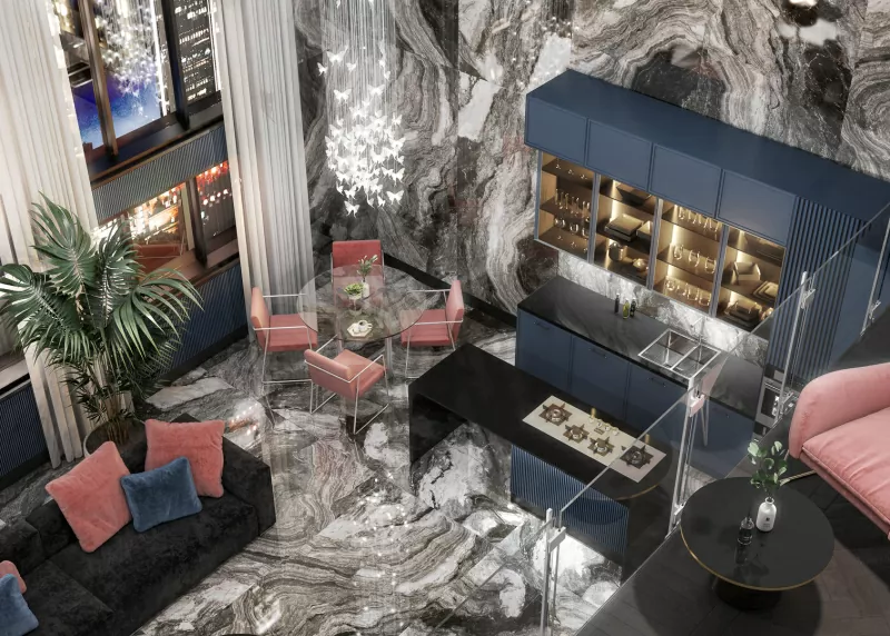 Керамогранит SG595222R Ониче зелёный светлый лаппатированный обрезной 119,5x238,5x0,9