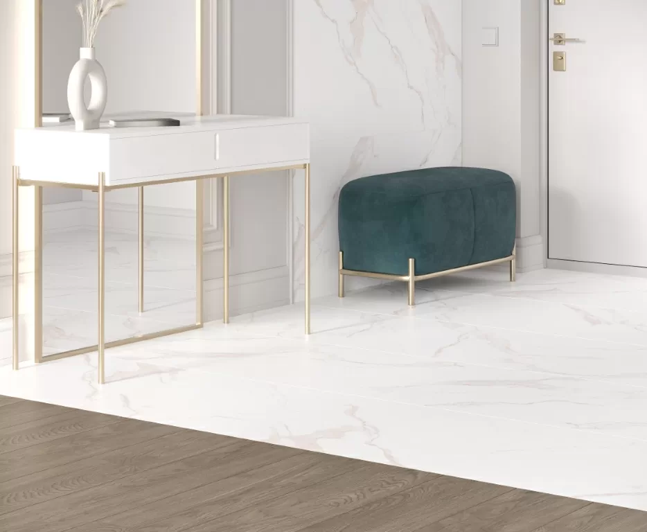 Керамогранит Statuario Crema белый матовый структурный 60х120