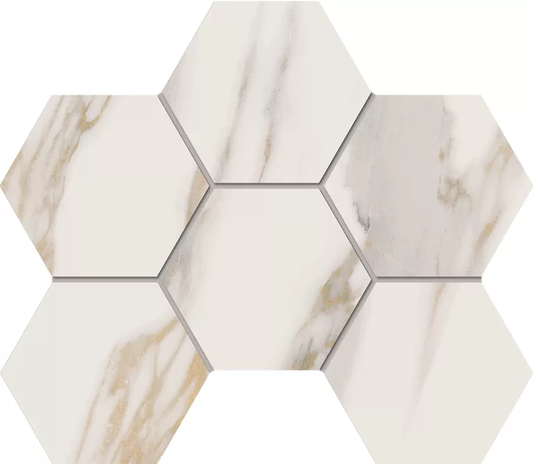 Мозаика Мозаика RM01 Miramare White Hexagon неполированный 25x28,5