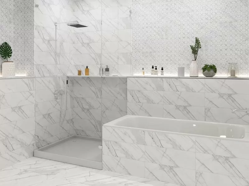 Керамогранит 6246-0037 Pulse Бело-серый 45x45