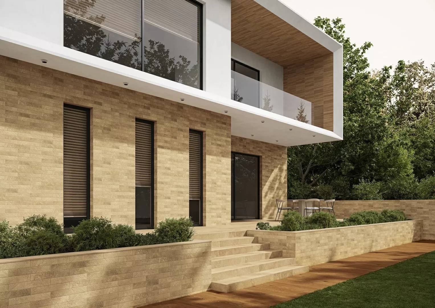 Клинкерная плитка Eremite Taupe Stopnica Prosta Struktura Mat 30x60
