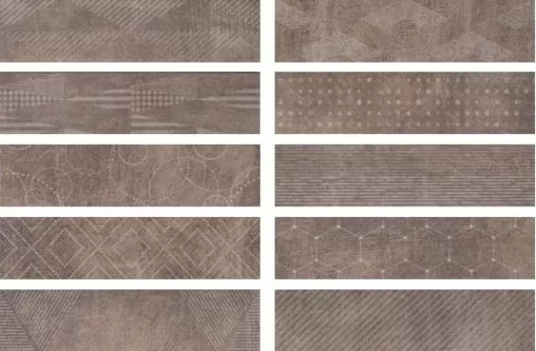 Керамогранит 1047176 DOCKLANDS FREEPORT BROWNWALL (10 soggettu mix) 8,6x35