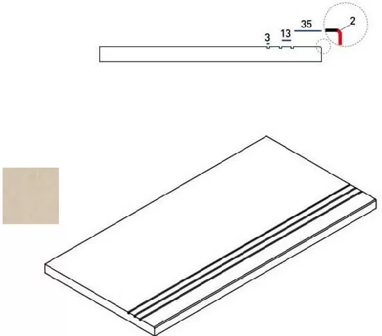 Керамогранит 620090000405 Magnesio Bordo Grip 30x60