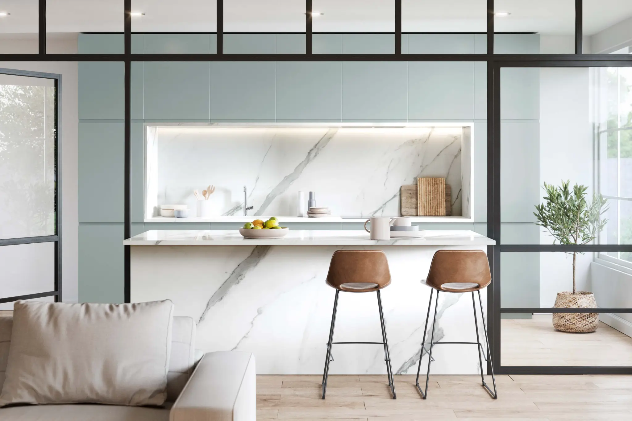 Керамогранит C229802871 Xlight Premium Aria White Polished 6 mm 120x250