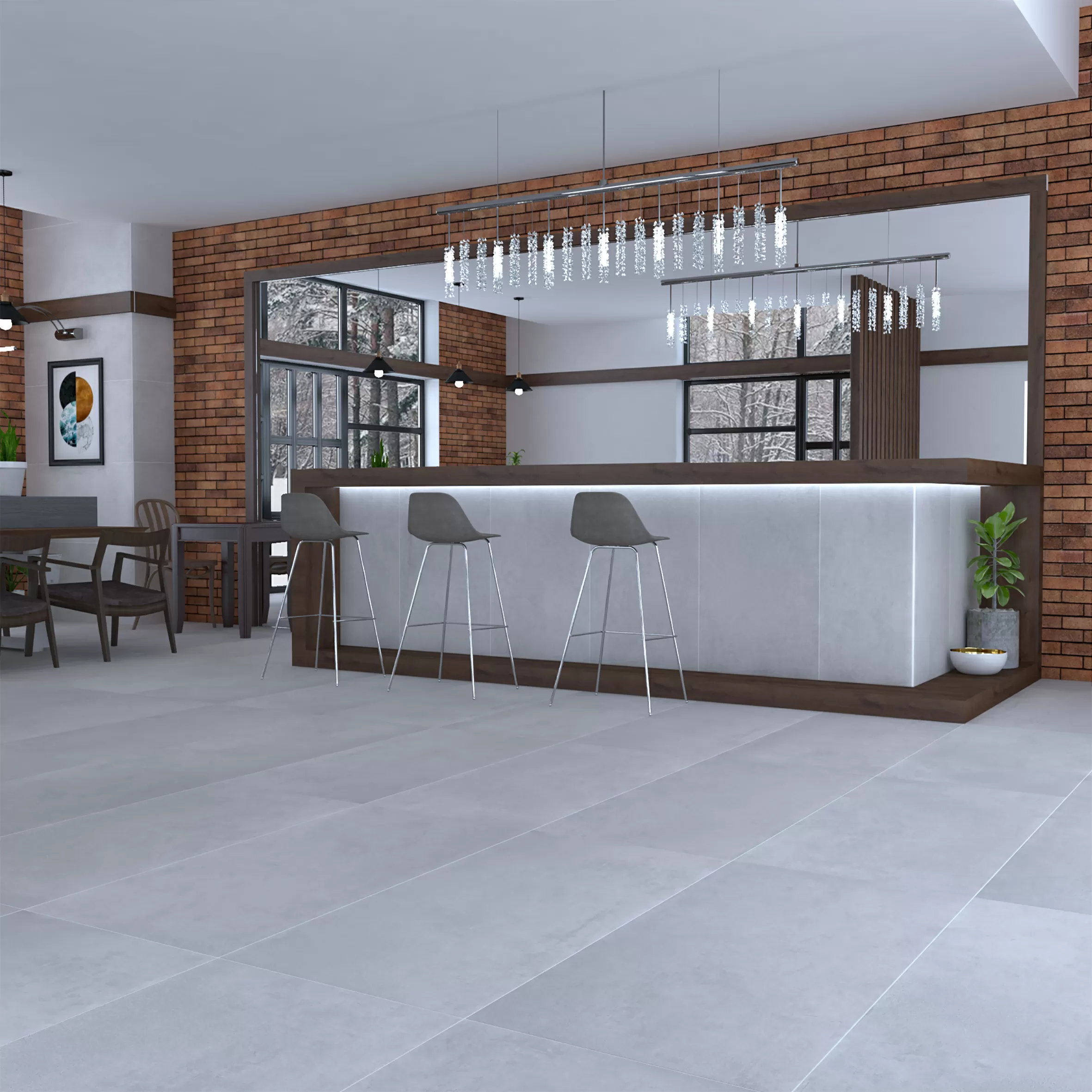 Керамогранит Betonhome white 60х60 матовый