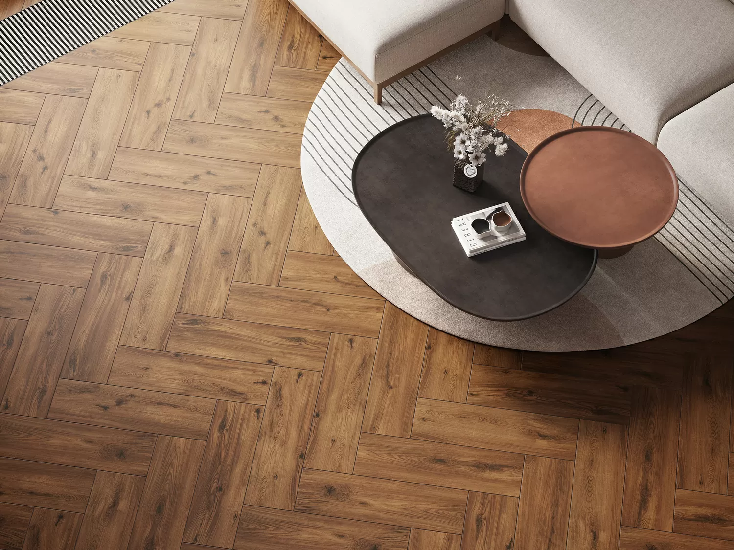 Керамогранит A17487 Oakwood Тёмно-коричневый 18.5x59.8