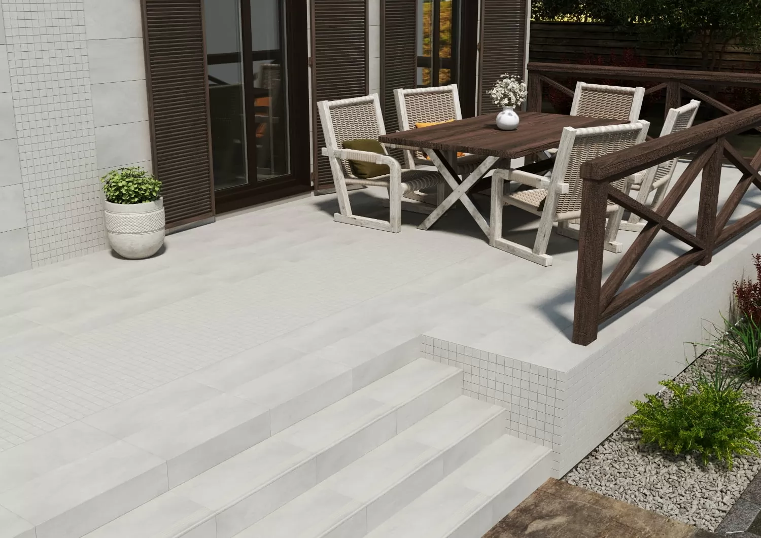 Керамогранит TH5A406 Плинтус Townhouse темно-серый 7x59,8