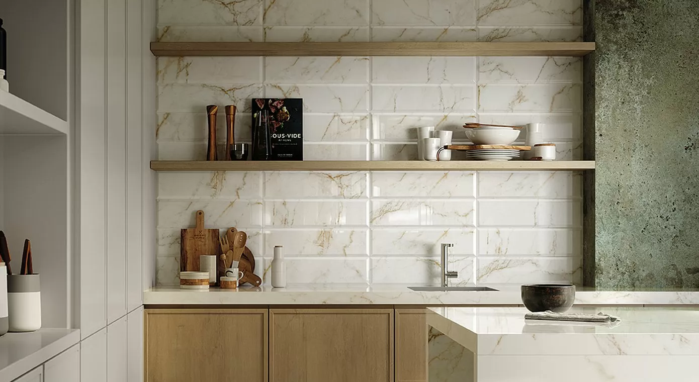 Плитка fQNI Roma Gold Carrara Superiore Brillante 30,5x56