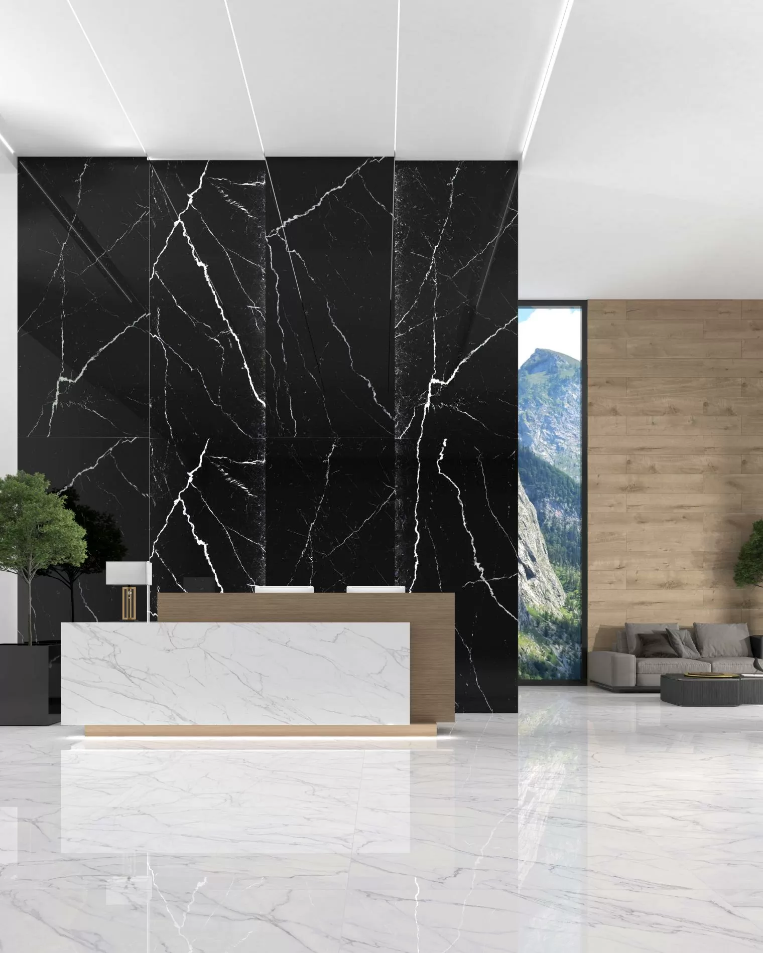 Керамогранит Es.Oldmanor Dark Matt Rect. 90x90