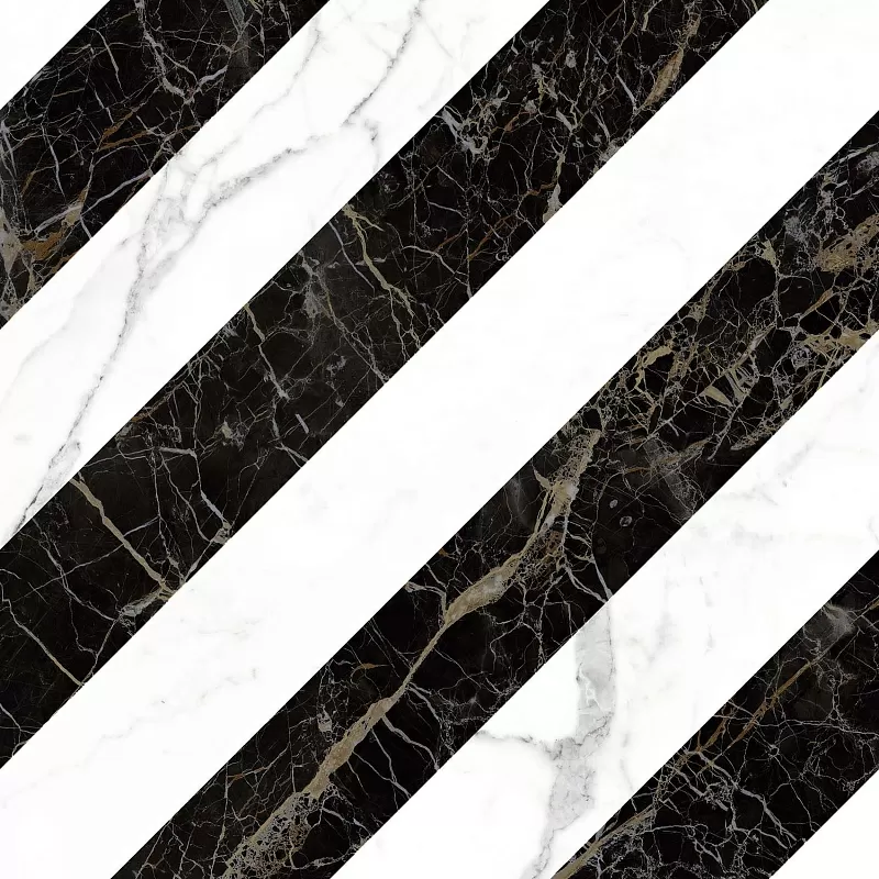 Керамогранит MMRA Allmarble Decoro Lux Statuario-Altissimo-St.Laurent 60x60