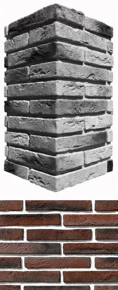 Искусственный камень 381-45 Остия брик угол 12x26.5x4.9