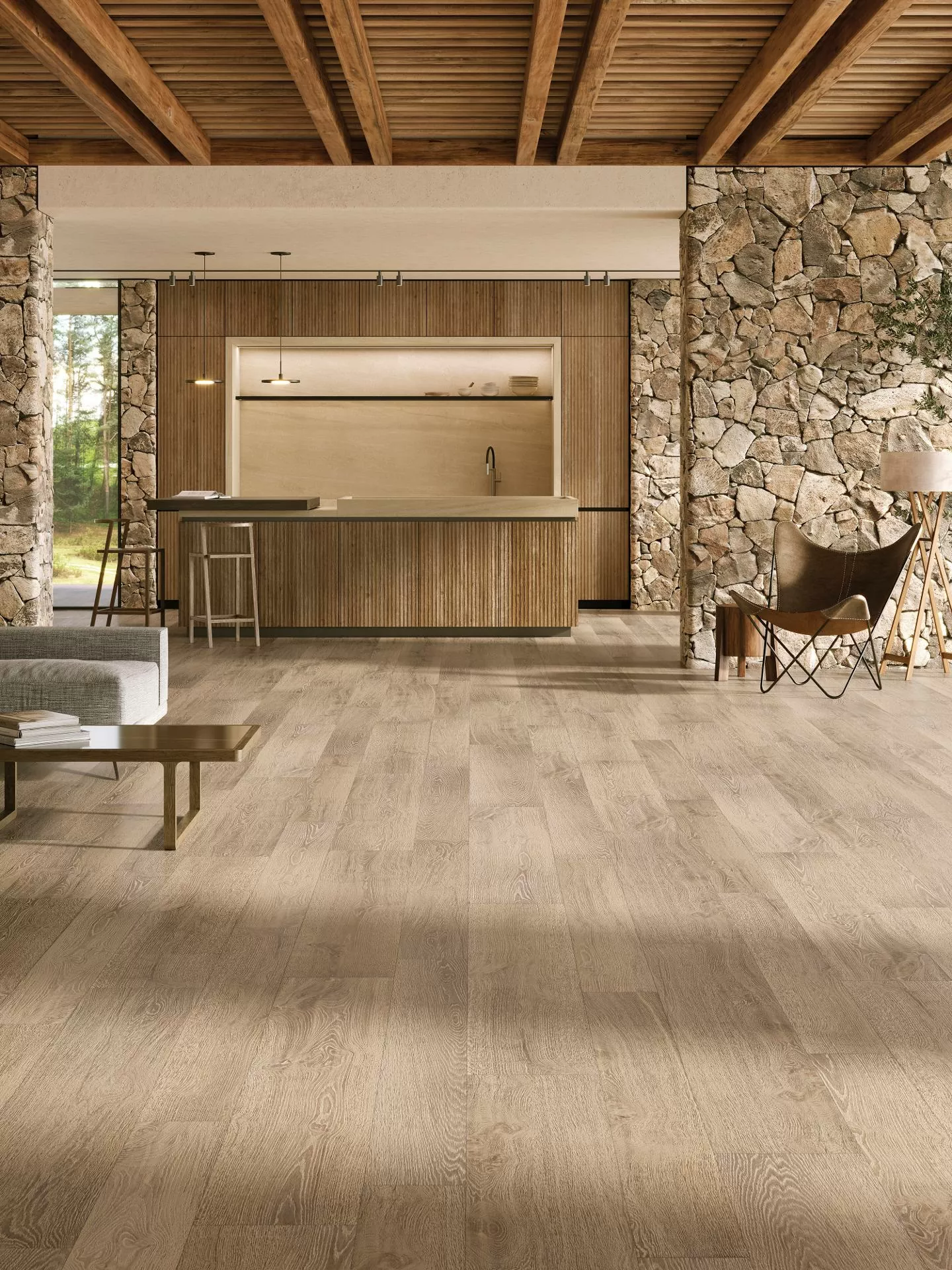 Керамогранит 100347969 Bruselas Walnut 19.3х180
