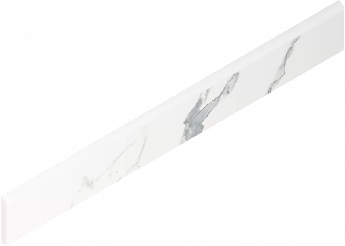 Керамогранит 610130007449 Stellaris Statuario White Battiscopa Nat 7.2x60