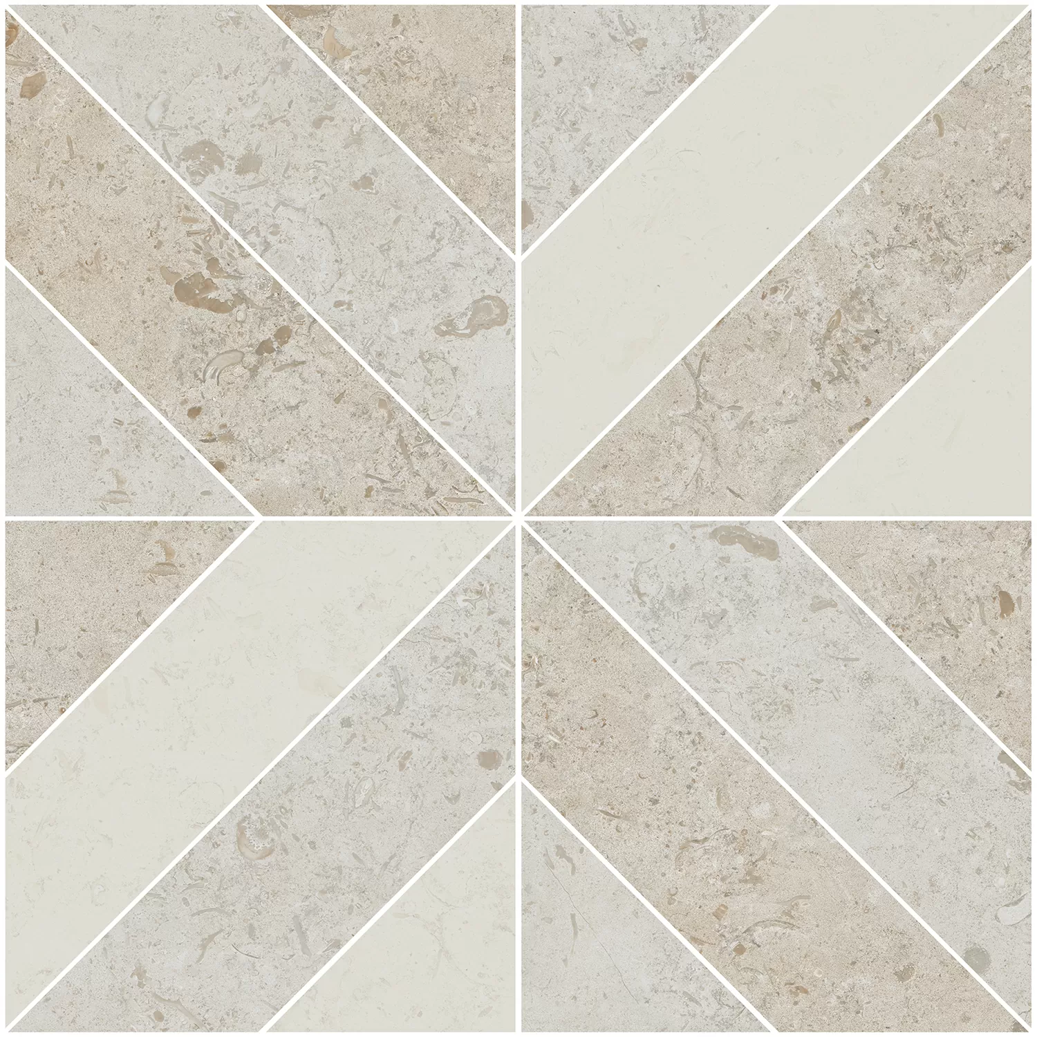 Керамогранит ID125T Декор Про Лаймстоун бежевый матовый 60х60