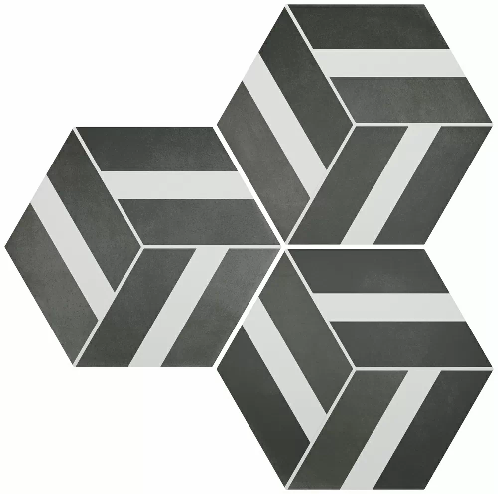 Керамогранит SIX Cementine Bari Black 23x27